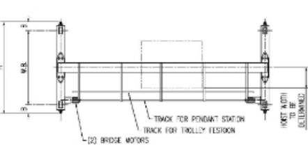 Single Girder Cranes Class A-C Top Running with Fixed Axle Wheels (Less Hoist)